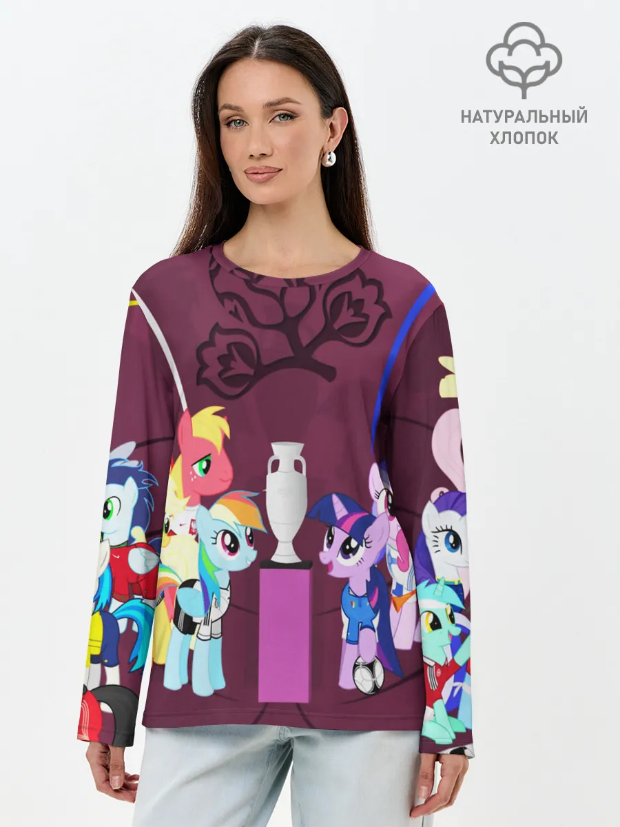 Лонгслив женский. Хлопок / PONY