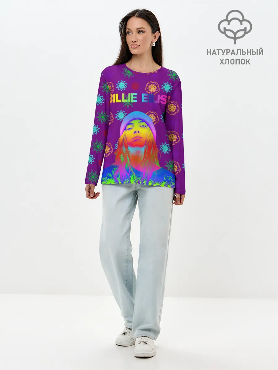 Лонгслив женский. Хлопок / billie eilish