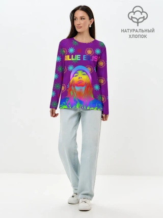 Лонгслив женский. Хлопок / billie eilish