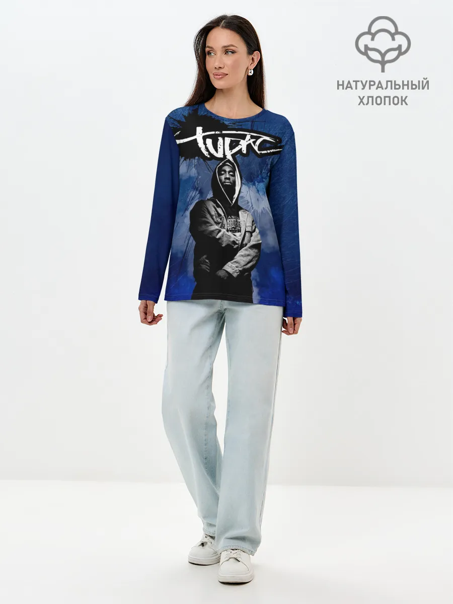 Лонгслив женский. Хлопок / 2Pac