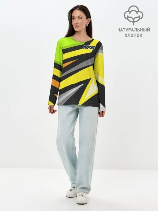 Лонгслив женский. Хлопок / Need for Speed