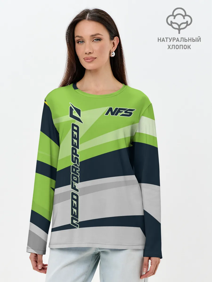 Лонгслив женский. Хлопок / Need for Speed