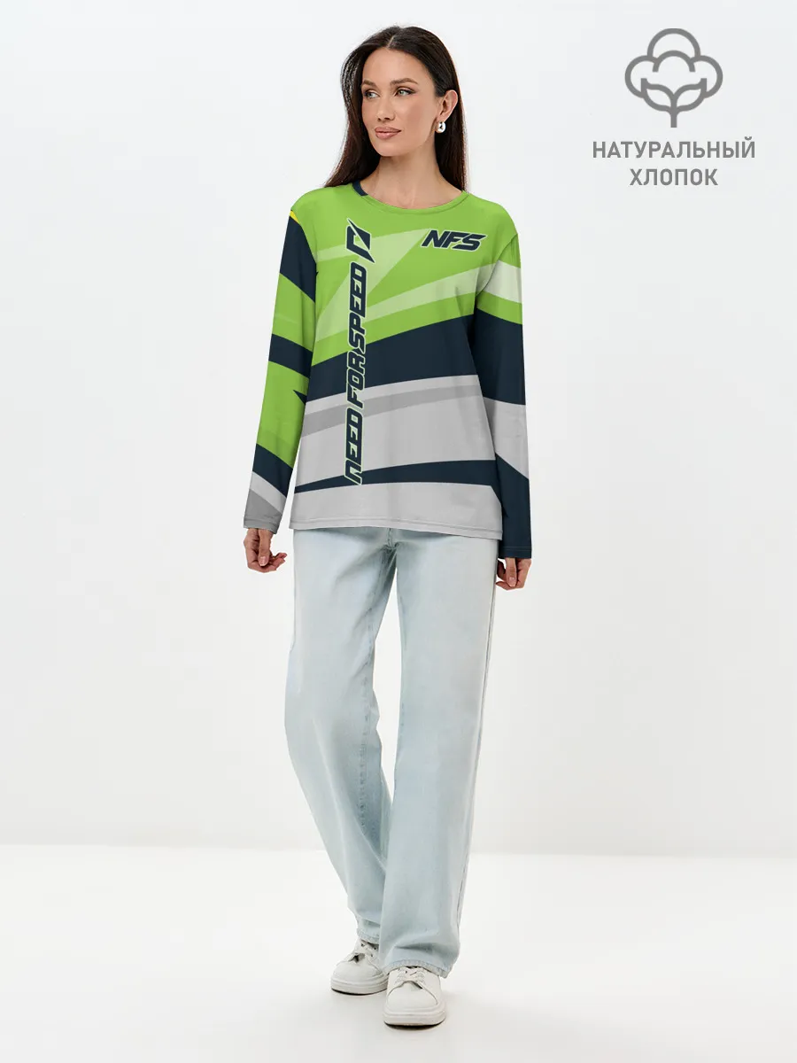 Лонгслив женский. Хлопок / Need for Speed