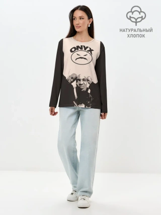 Лонгслив женский. Хлопок / Onyx