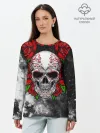 Лонгслив женский. Хлопок / Skull and Roses