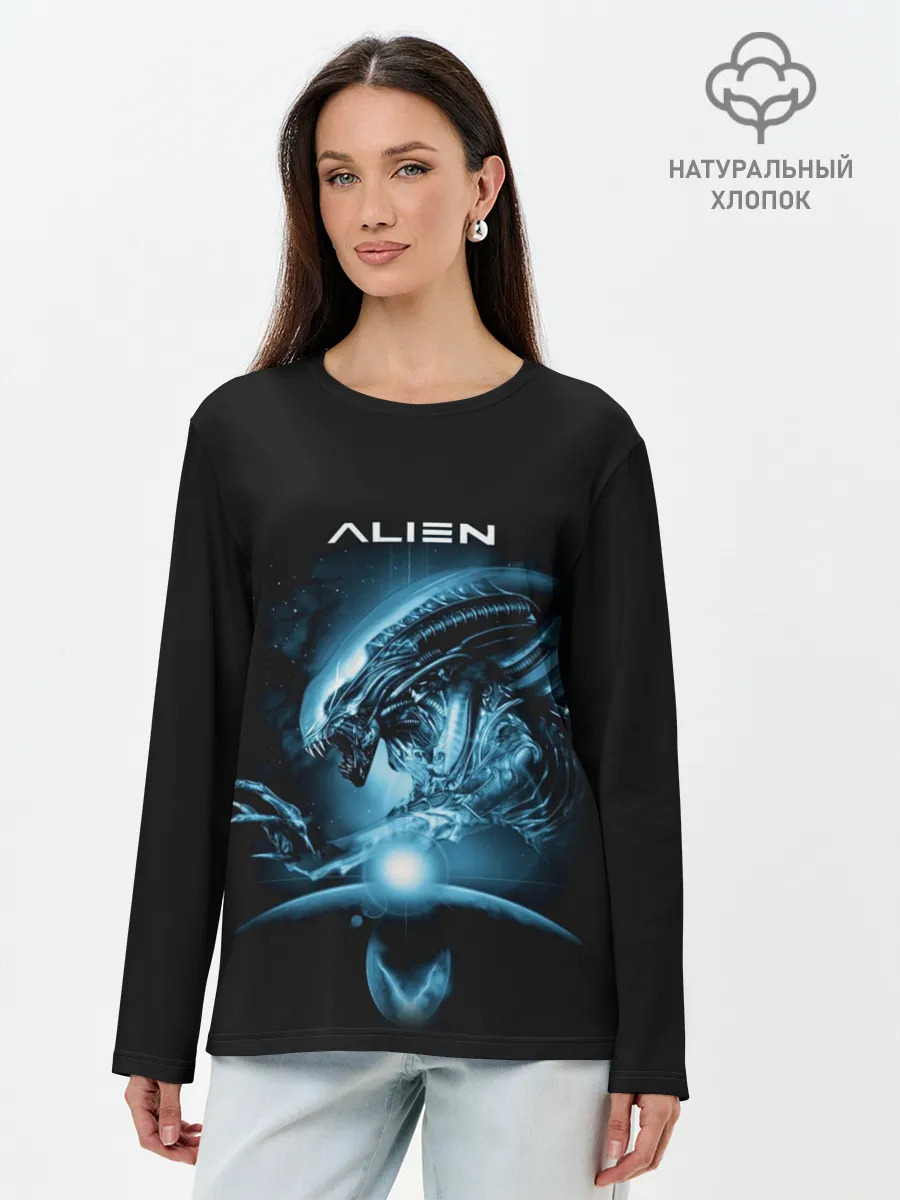 Лонгслив женский. Хлопок / ALIEN