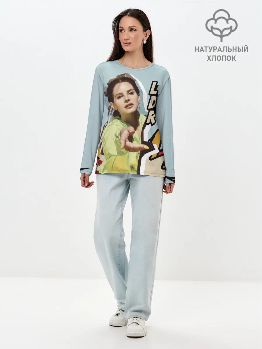 Лонгслив женский. Хлопок / LANA DEL RAY - NFR!