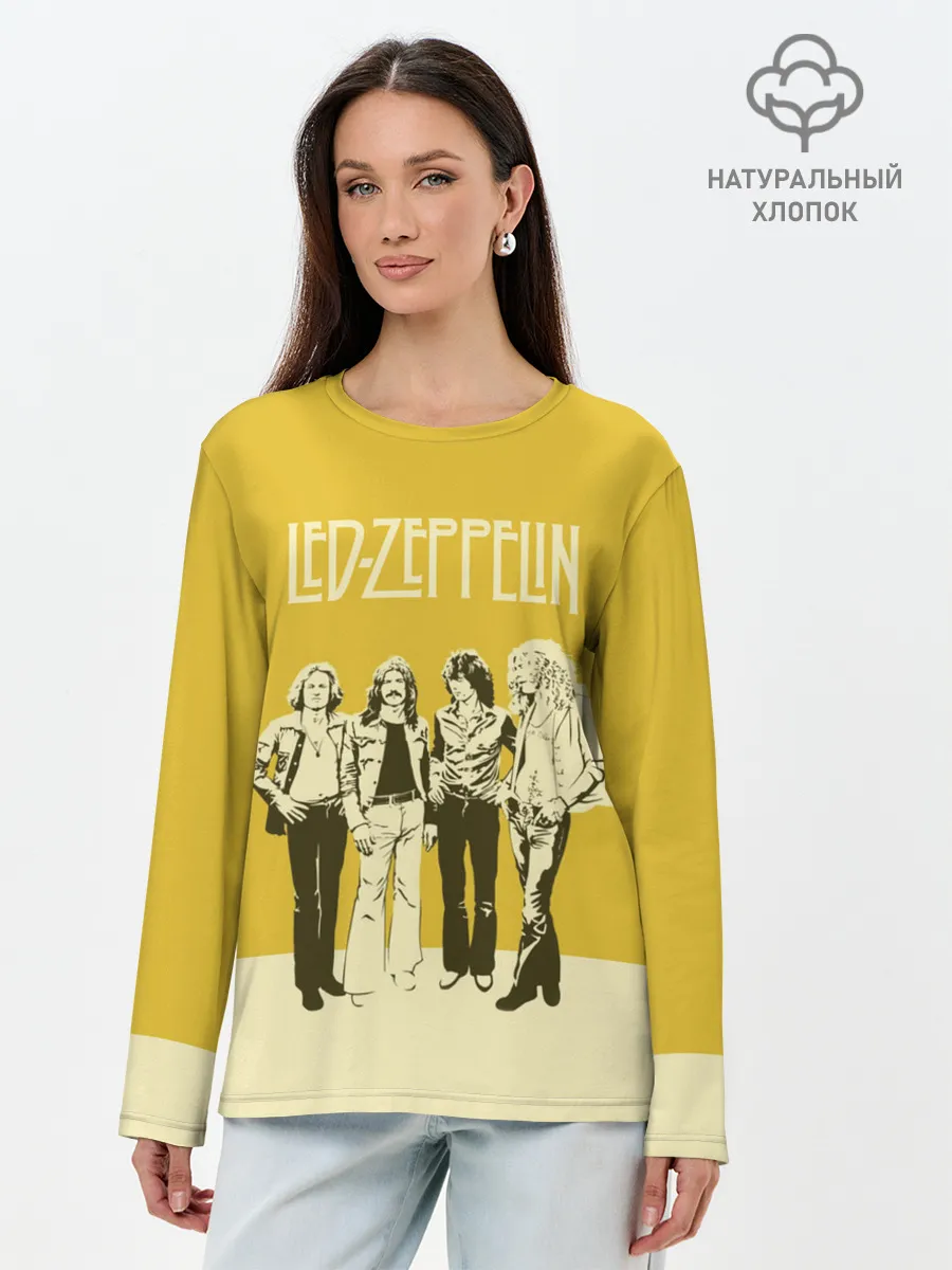 Лонгслив женский. Хлопок / Led Zeppelin