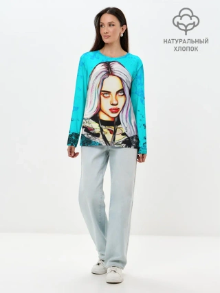 Лонгслив женский. Хлопок / Billie Eilish