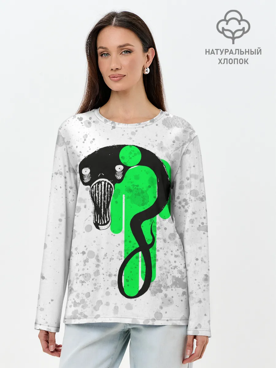 Лонгслив женский. Хлопок / BILLIE EILISH - Blohsh & Ghoul