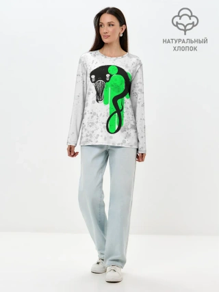 Лонгслив женский. Хлопок / BILLIE EILISH - Blohsh & Ghoul