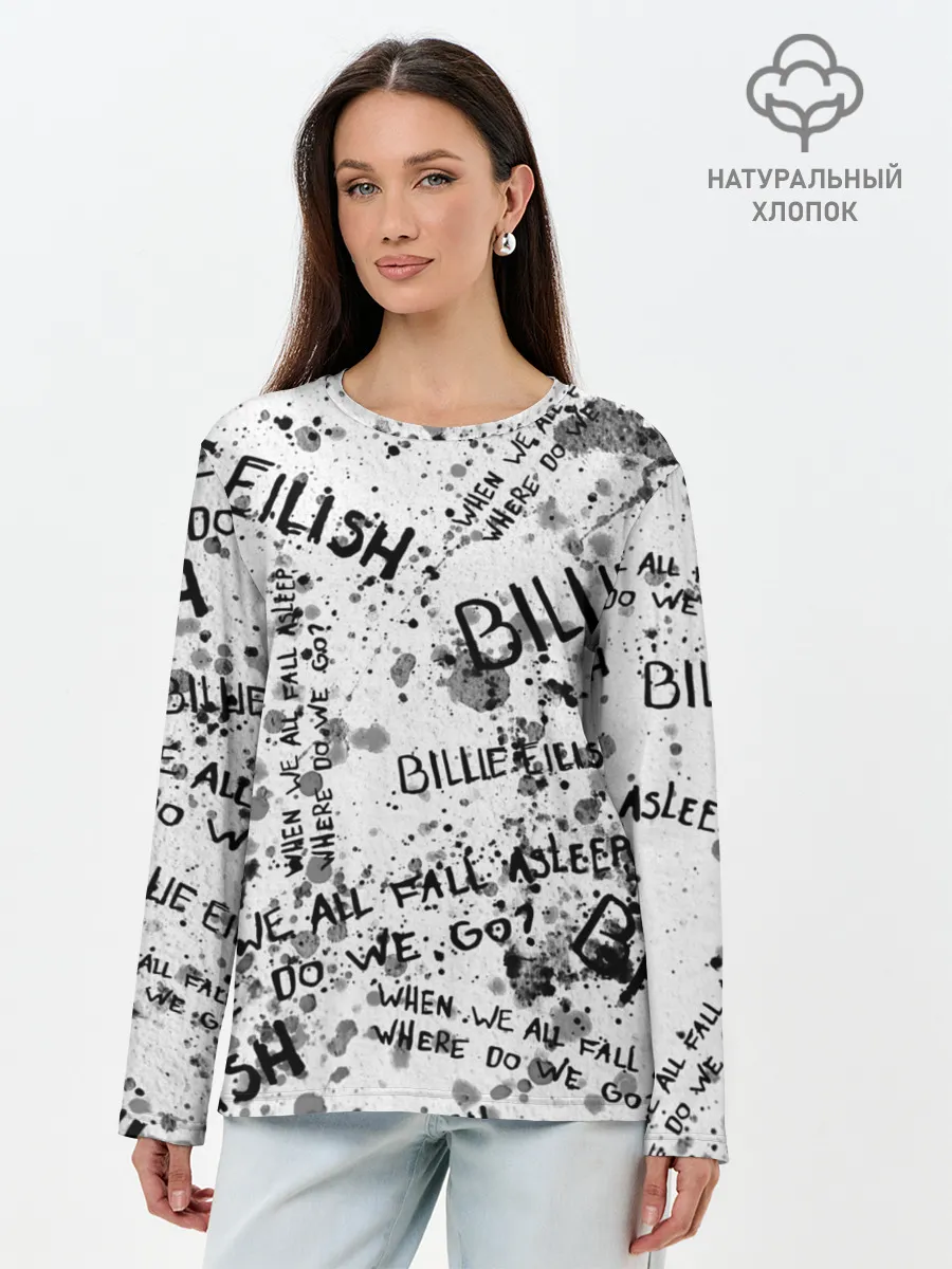 Лонгслив женский. Хлопок / BILLIE EILISH - Where Do We Go