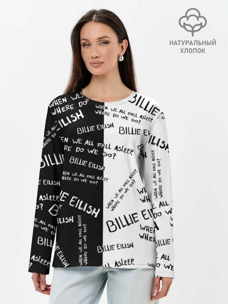 Лонгслив женский. Хлопок / BILLIE EILISH - Where Do We Go