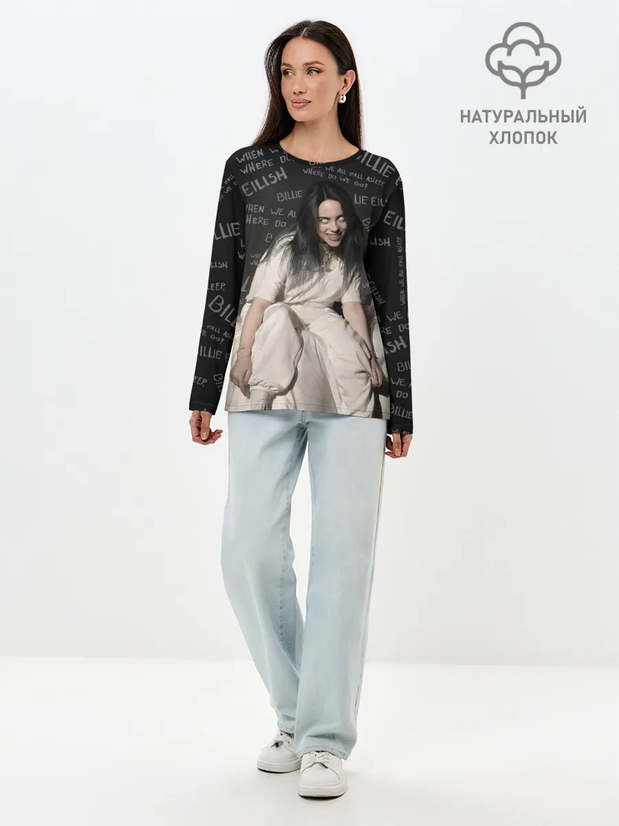 Лонгслив женский. Хлопок / BILLIE EILISH - Where Do We Go
