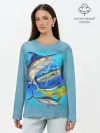 Лонгслив женский. Хлопок / Marlin and other fish