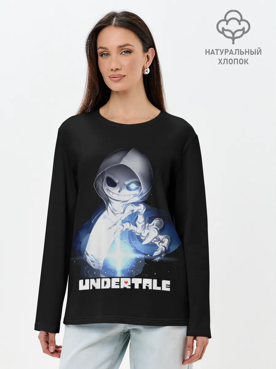 Лонгслив женский. Хлопок / Undertale