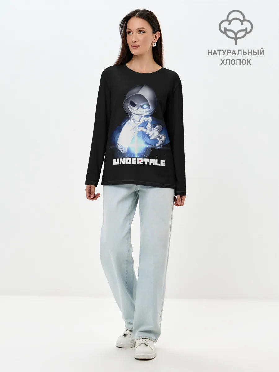 Лонгслив женский. Хлопок / Undertale