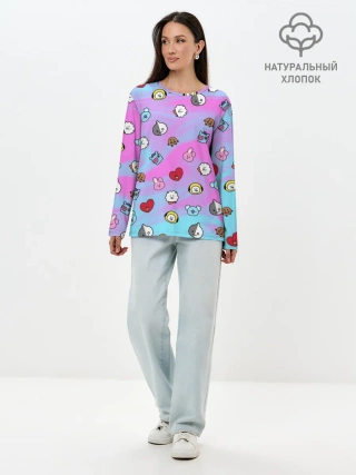 Лонгслив женский. Хлопок / BT21