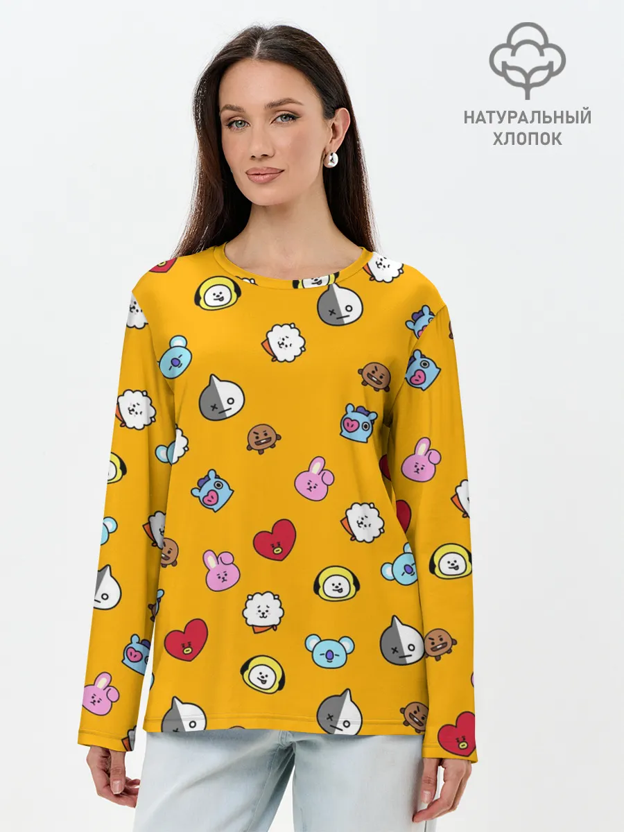 Лонгслив женский. Хлопок / BT21