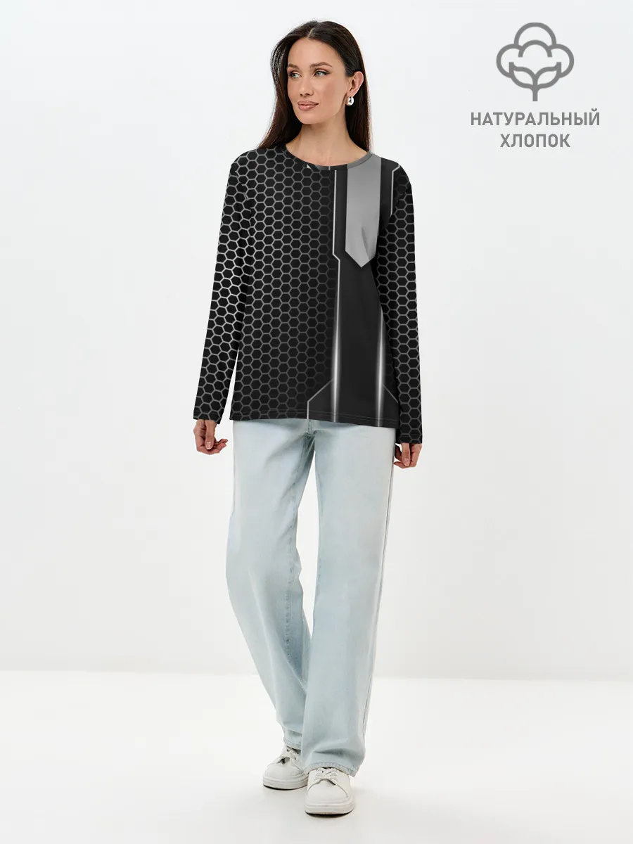 Лонгслив женский. Хлопок / Кибернетическая броня