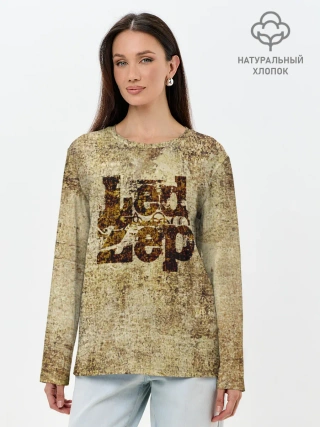 Лонгслив женский. Хлопок / Led Zeppelin