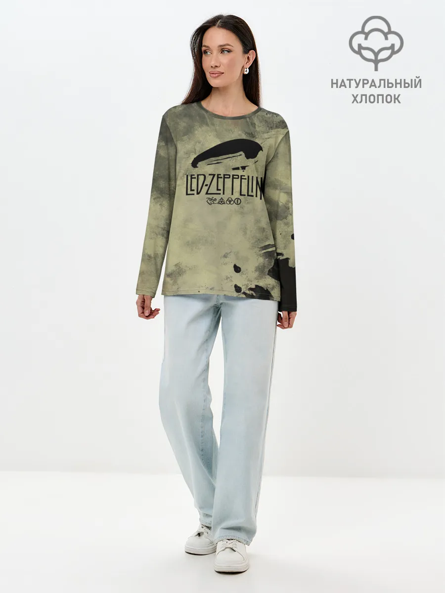 Лонгслив женский. Хлопок / Led Zeppelin