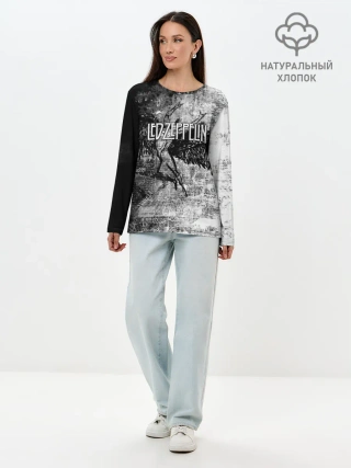 Лонгслив женский. Хлопок / Led Zeppelin