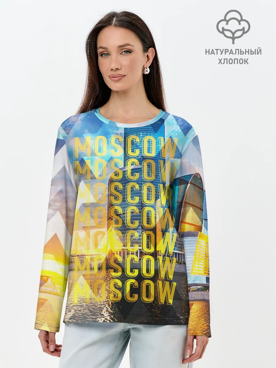 Лонгслив женский. Хлопок / Москва