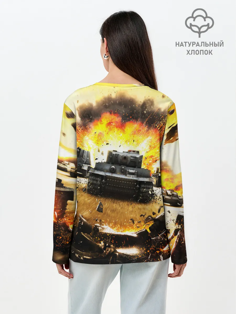 Лонгслив женский. Хлопок / ТАНКИ
