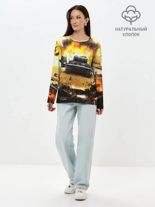 Лонгслив женский. Хлопок / ТАНКИ