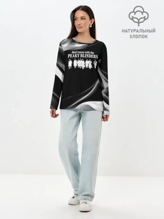 Лонгслив женский. Хлопок / Острые козырьки