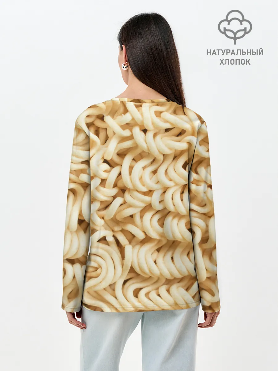 Лонгслив женский. Хлопок / Лапша