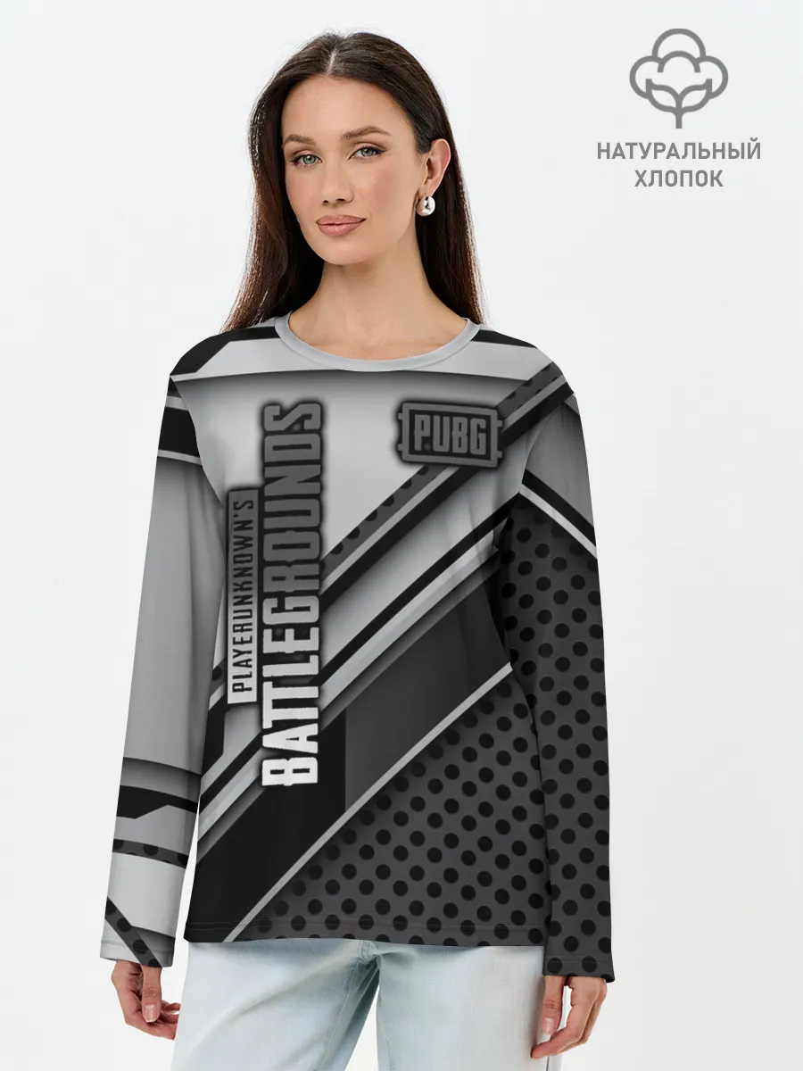 Лонгслив женский. Хлопок / PUBG