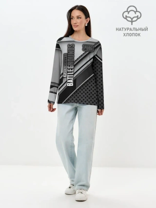 Лонгслив женский. Хлопок / PUBG