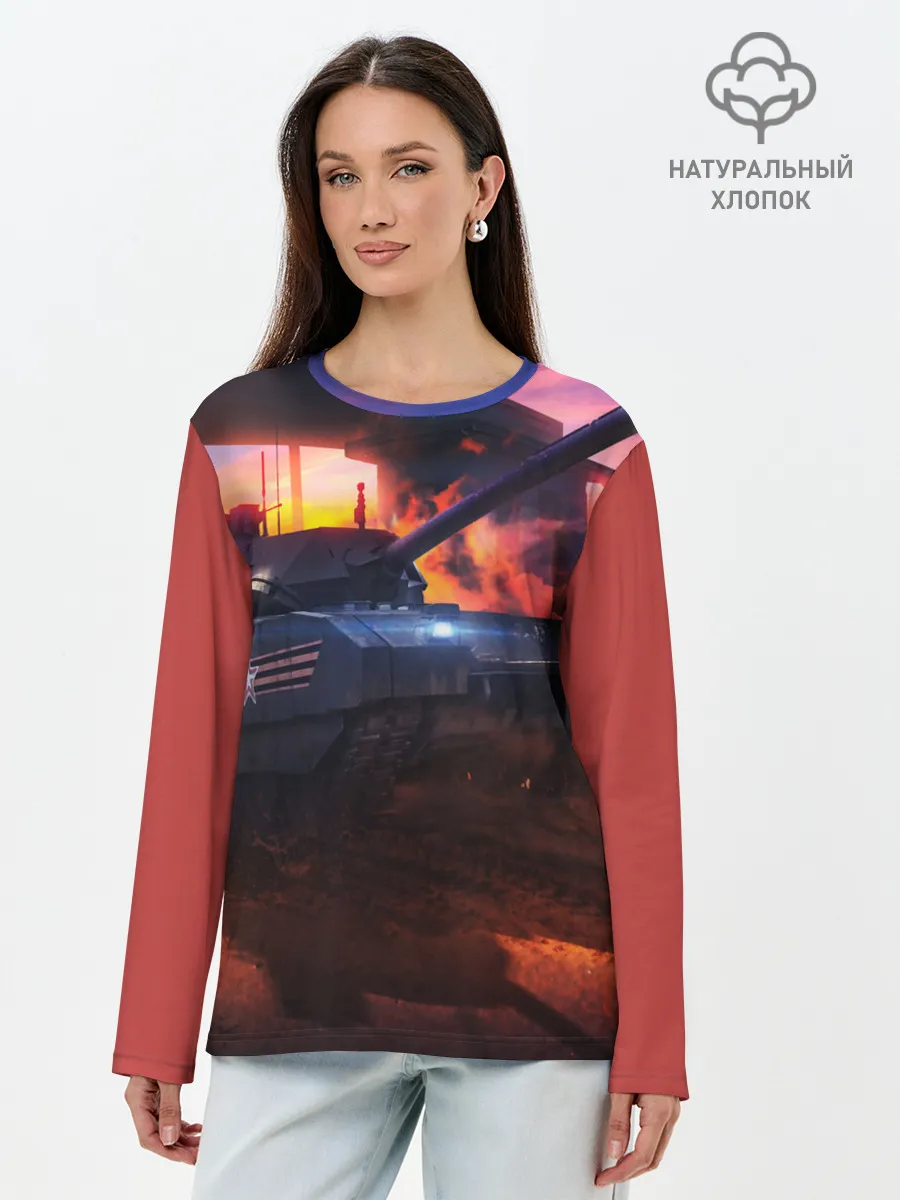 Лонгслив женский. Хлопок / ТАНК