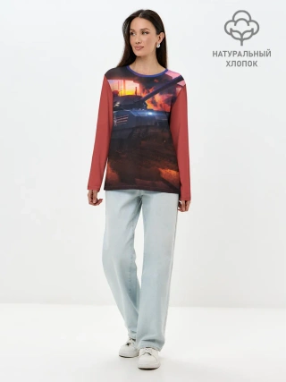 Лонгслив женский. Хлопок / ТАНК