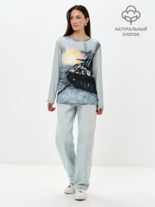 Лонгслив женский. Хлопок / ТАНК