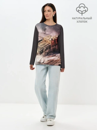 Лонгслив женский. Хлопок / ТАНКИ