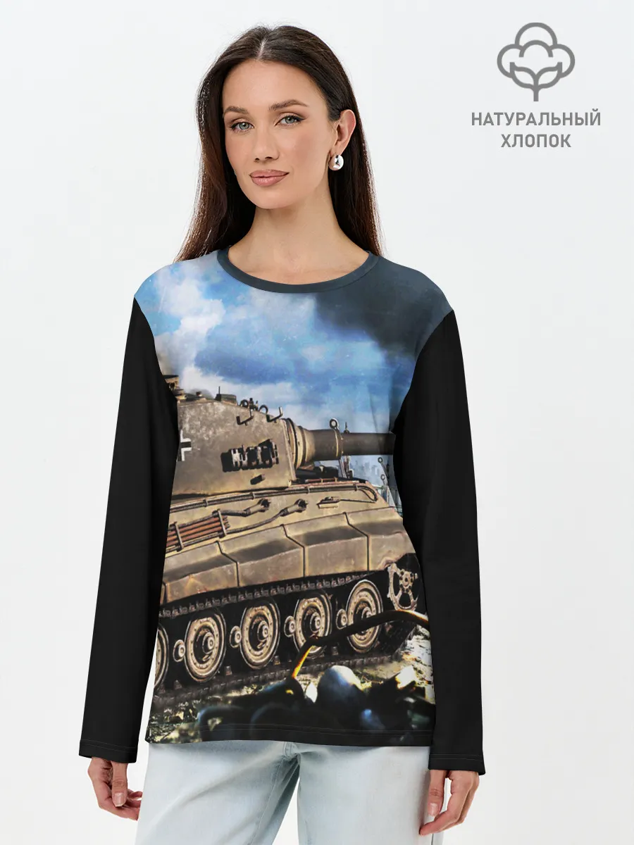 Лонгслив женский. Хлопок / ТАНК
