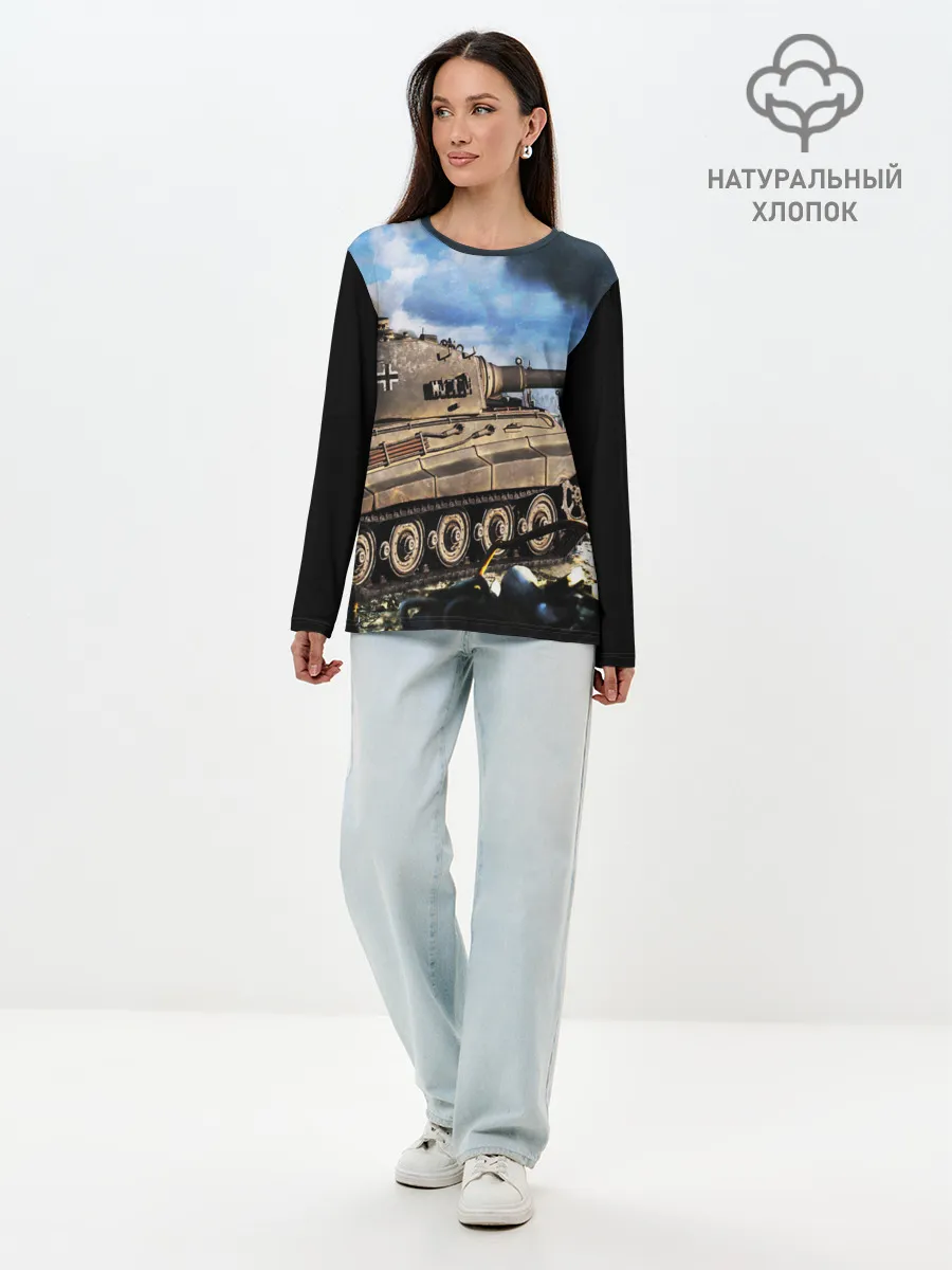 Лонгслив женский. Хлопок / ТАНК