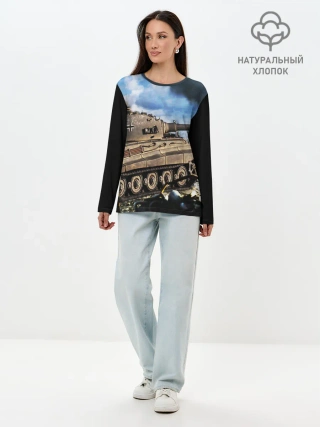 Лонгслив женский. Хлопок / ТАНК
