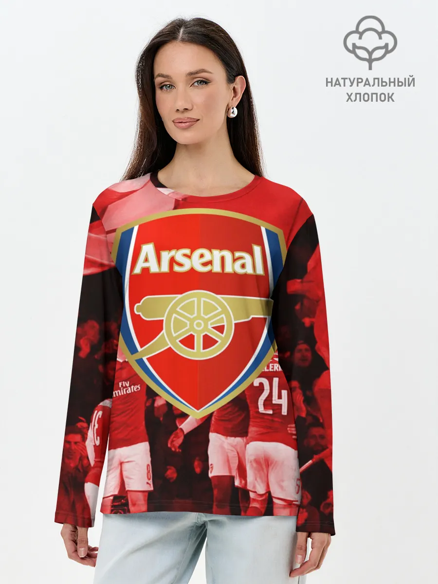 Лонгслив женский. Хлопок / Arsenal