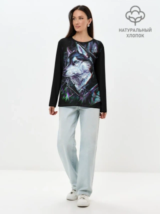 Лонгслив женский. Хлопок / Хаски