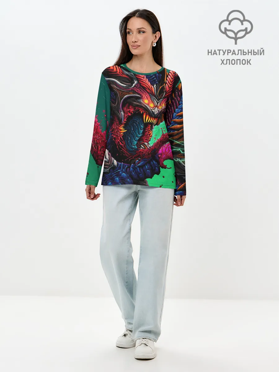 Лонгслив женский. Хлопок / CS GO