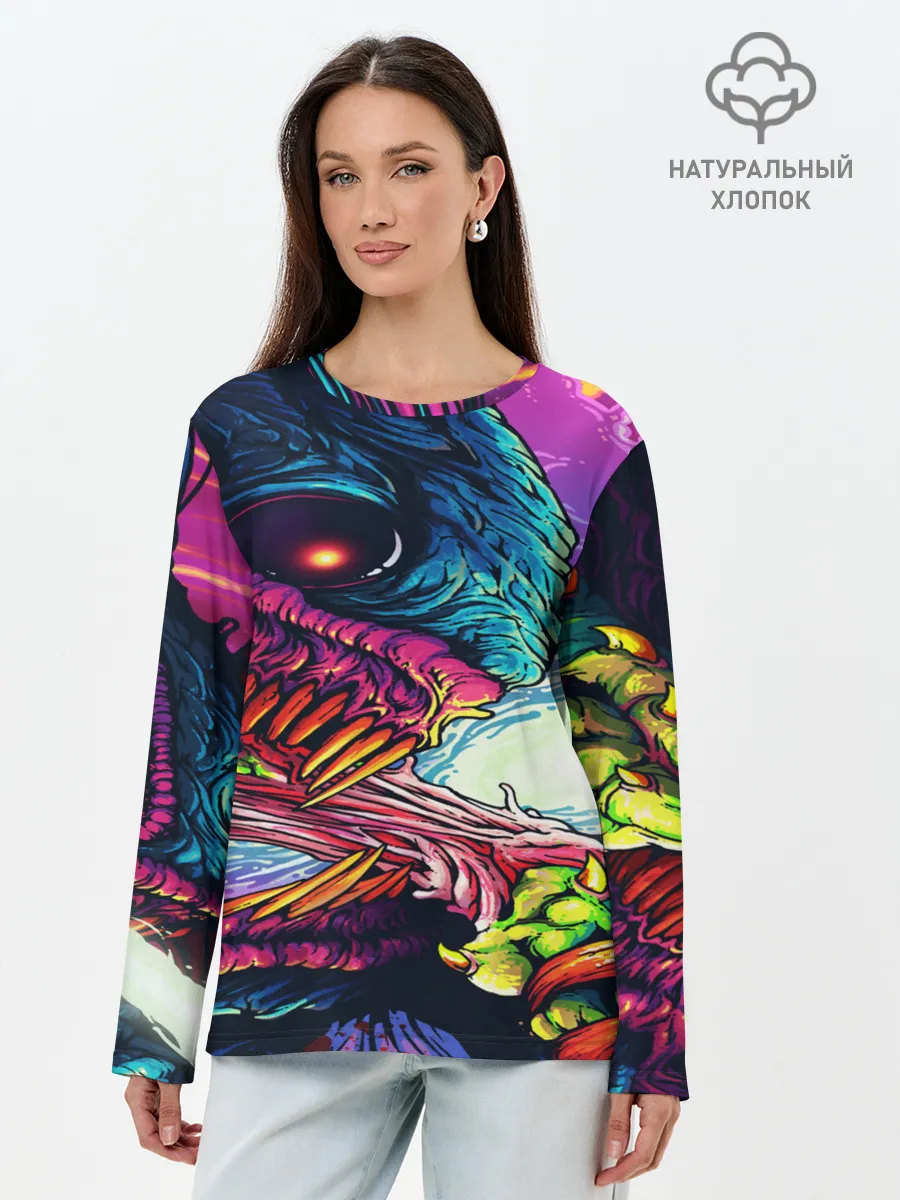 Лонгслив женский. Хлопок / CS GO