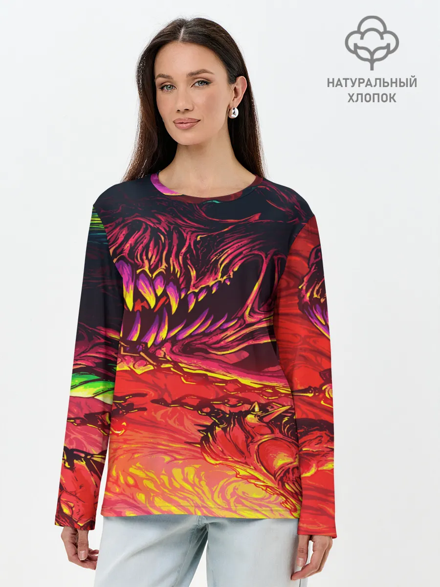 Лонгслив женский. Хлопок / HyperBeast