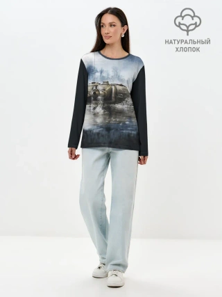 Лонгслив женский. Хлопок / ТАНКИ