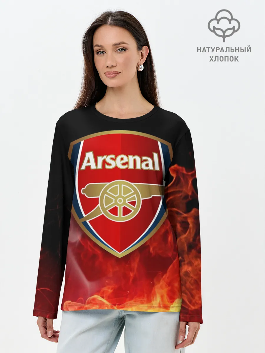 Лонгслив женский. Хлопок / Arsenal