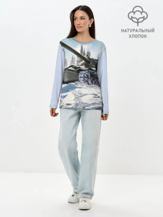 Лонгслив женский. Хлопок / танк