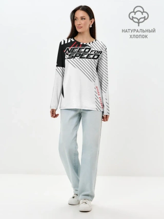 Лонгслив женский. Хлопок / Need for Speed